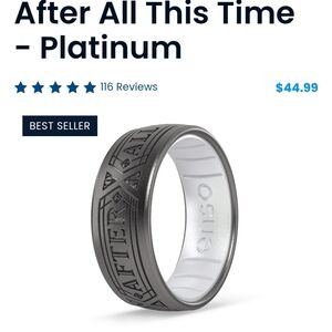 Harry Potter ENSO Men's After All This Time Platinum Silicone Ring